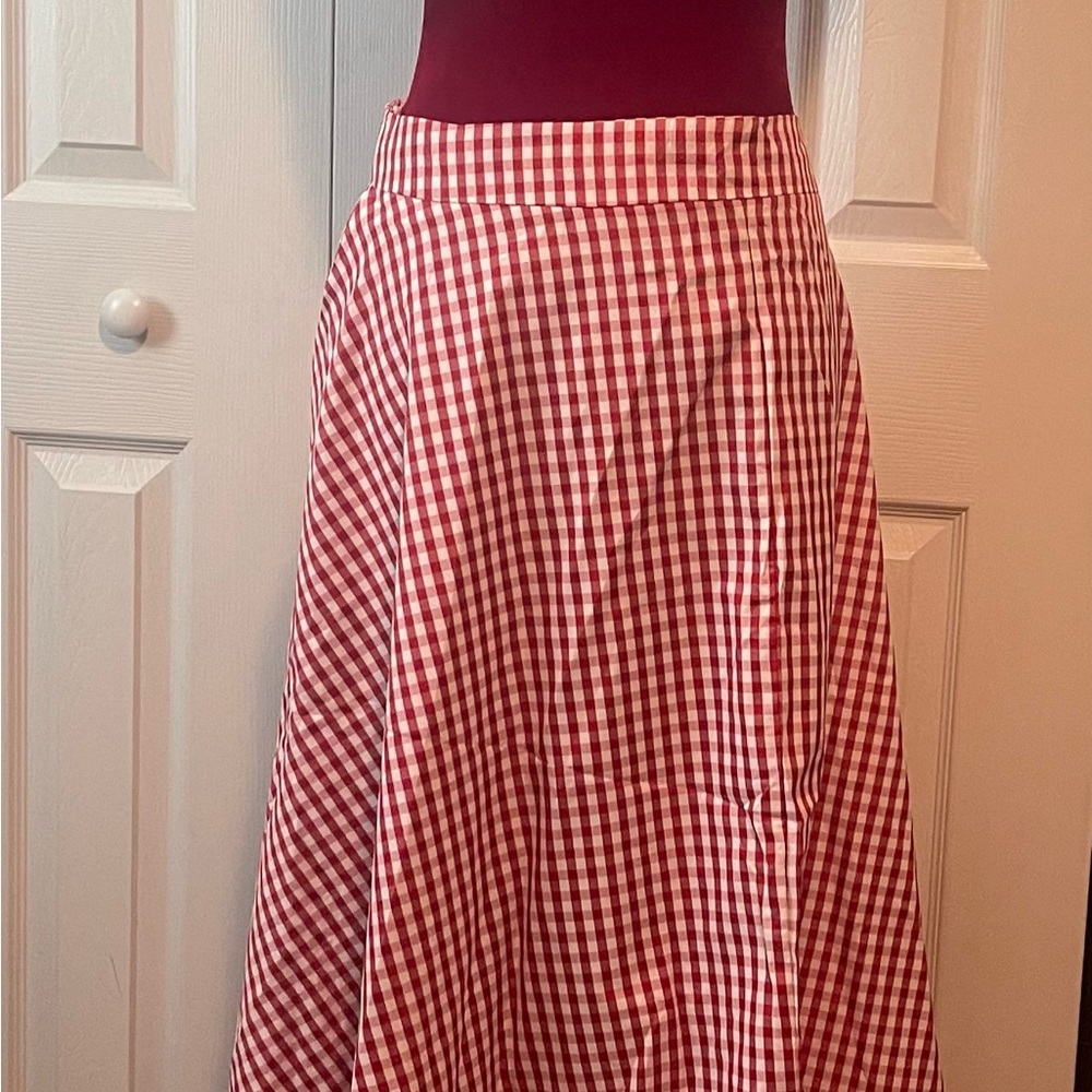 Red Gingham Women's Skirt